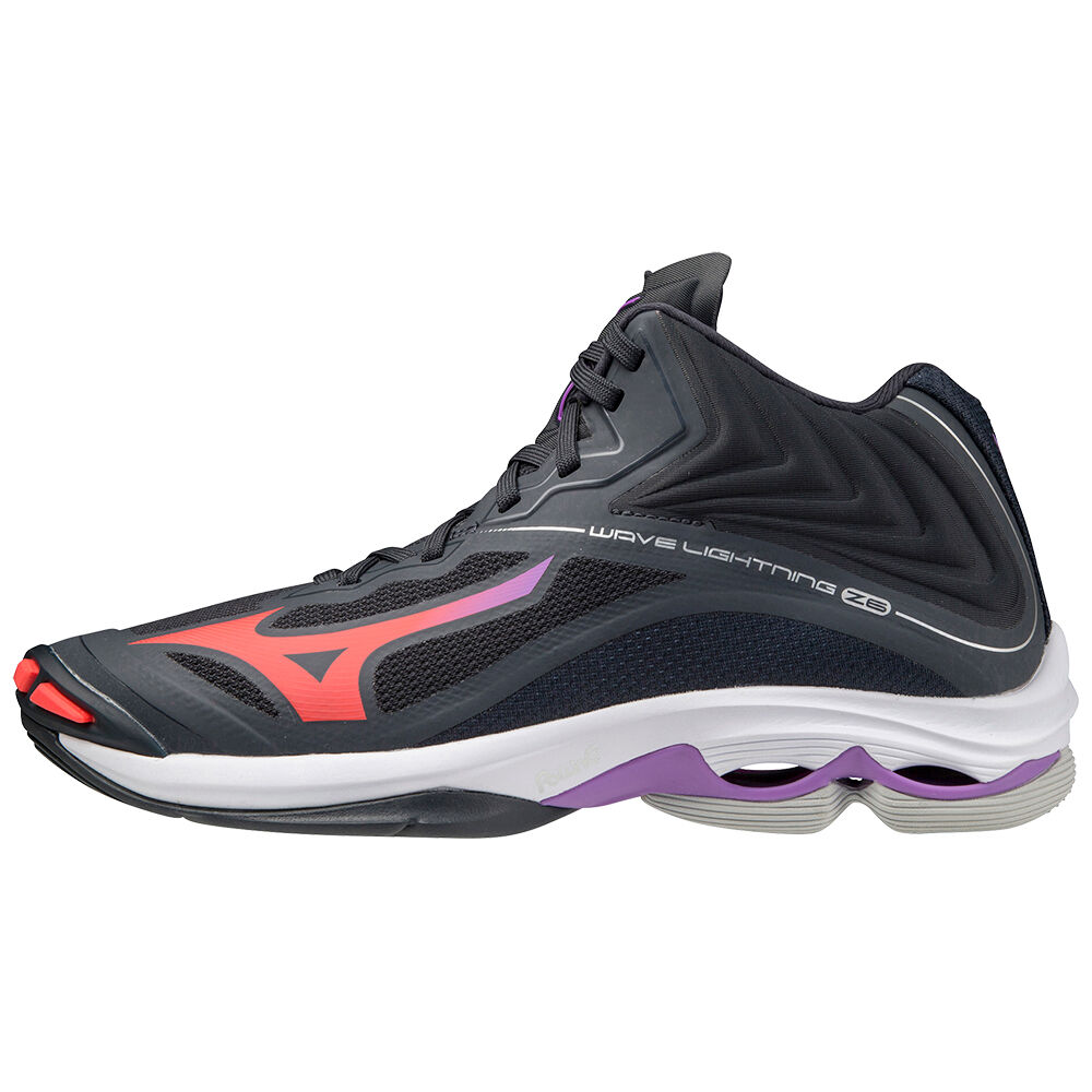 Zapatillas Voleibol Mizuno Wave Lightning Z6 Mid Mujer Azul Marino/Coral Comprar INTU-12539